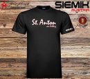 St.Anton am Arlberg T-Shirt Men Siemik Ski Austria Black...