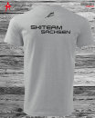 Skiteam Sachsen  ERZSPORT Siemik Skisprung Rass T-Shirt  Men Grau