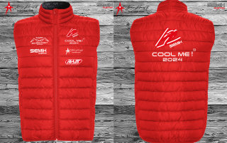 Skifliegen Österreich Edition "COOL ME " 2024 Weste DW Warm Rot  Siemik Austria Skiteam Kneissl RASS