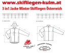 Skifliegen Österreich Edition "COOL ME " 2024 3 in1 Winterjacke  Skyblue Siemik Austria Skiteam Tauplitz / Bad Mitterndorf  Kneissl RASS
