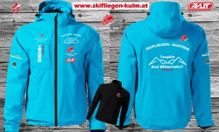 Skifliegen Österreich Edition "COOL ME " 2024 3 in1 Winterjacke  Skyblue White Siemik Austria Skiteam Tauplitz / Bad Mitterndorf  Kneissl RASS