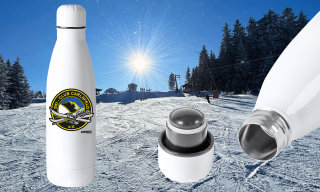 SC Carlsfeld robuste doppelwandige Thermosflasche weiss 500 ml  Heiss-und Kaltgetränke