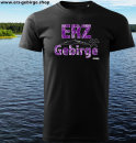 Erzgebirge T-Shirt Herren Premium Schwarz Lila Weiss...