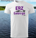 Erzgebirge T-Shirt Herren Premium Weiss Lila  Design by Siemik